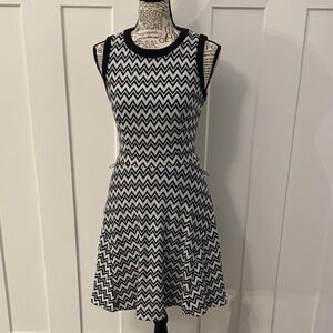 Trina Turk Monochrome Zigzag Mini Dress
